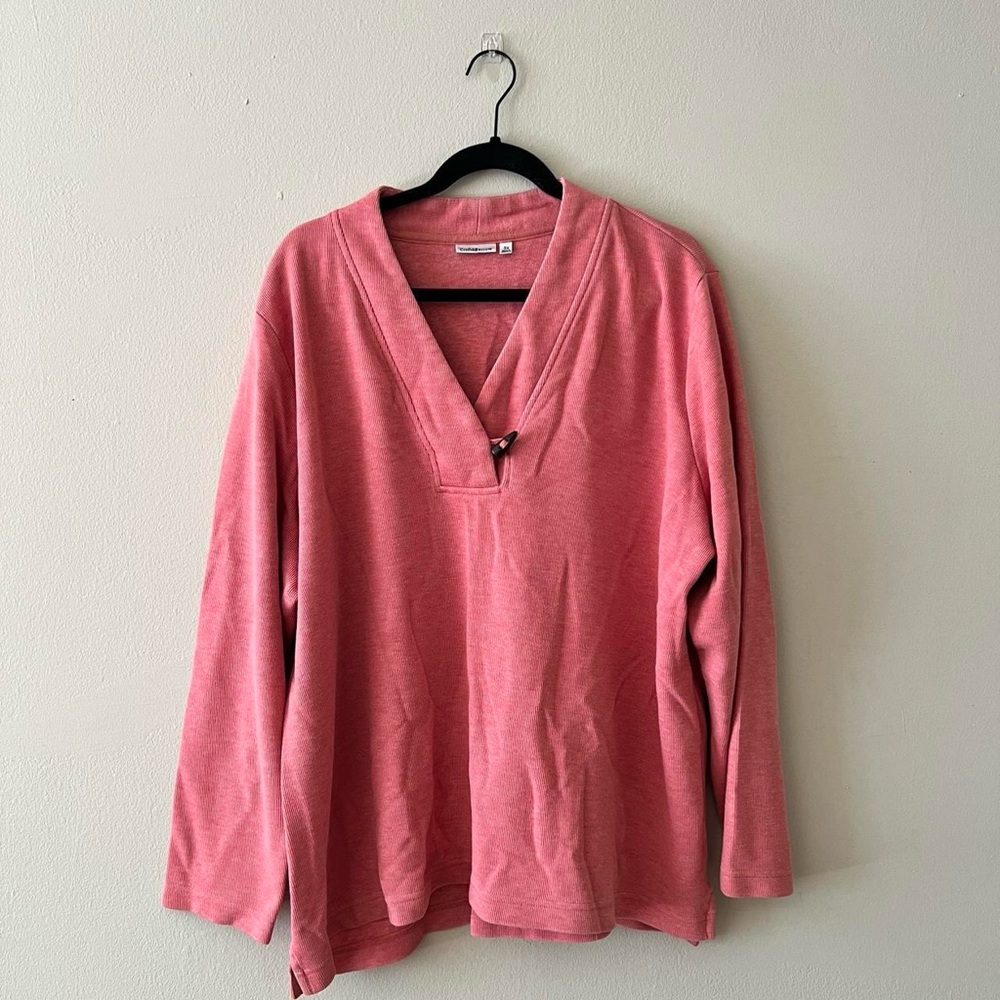 cozy, coral pink sweater